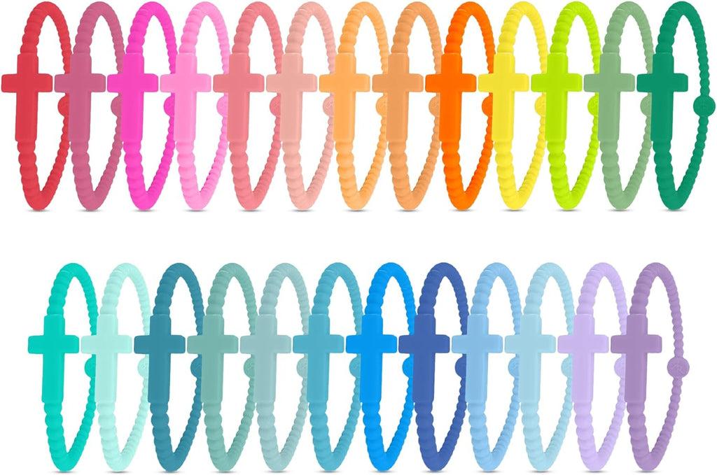 Ryan & Rose Jesus Bracelets - Cross Silicone Bracelet