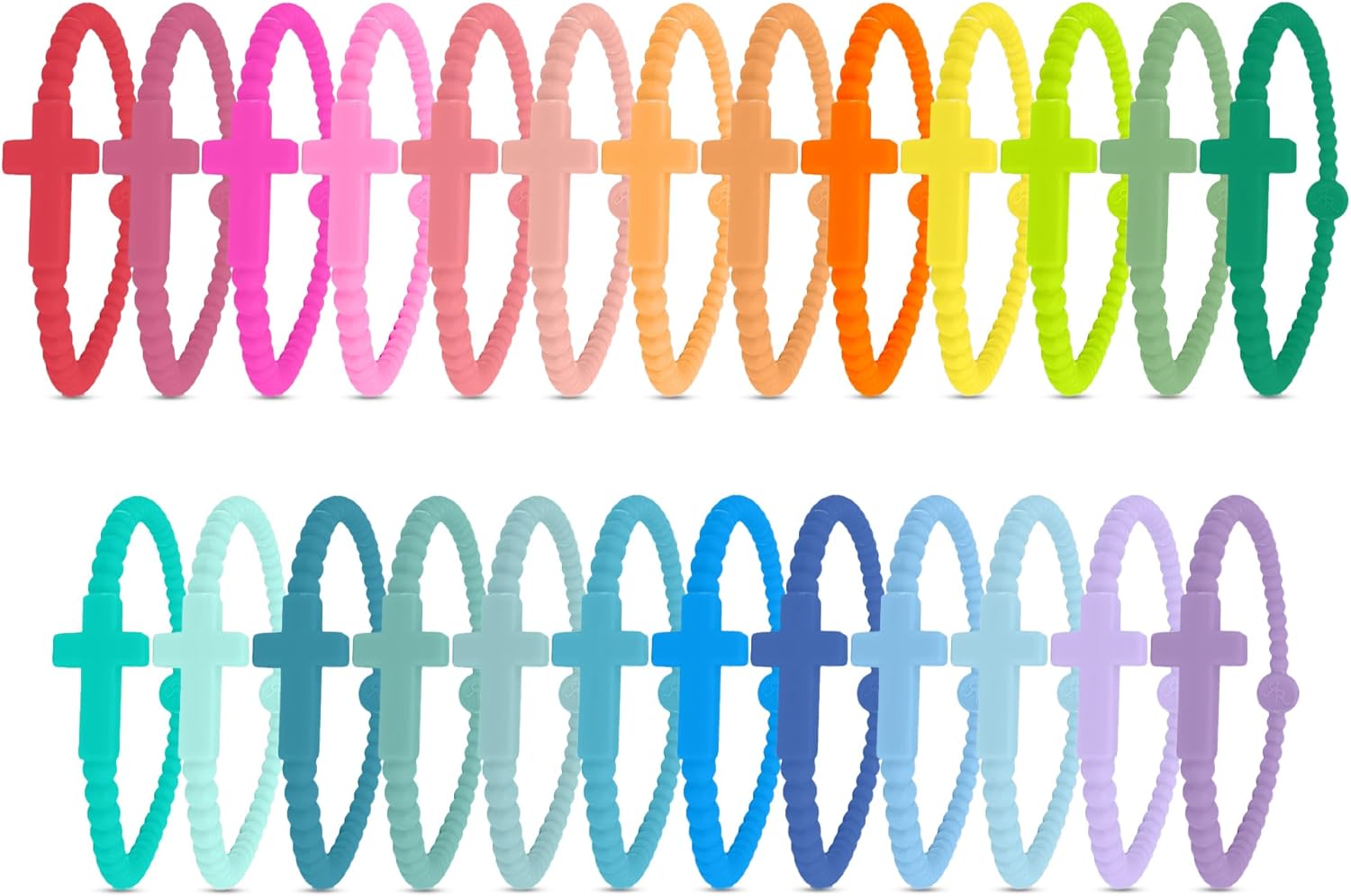 Ryan & Rose Jesus Bracelets - Cross Silicone Bracelet