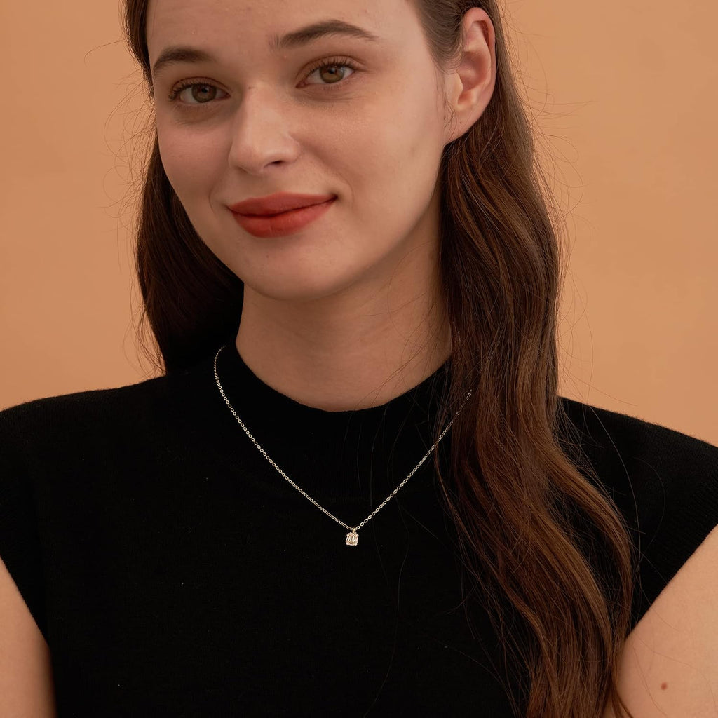 Tewiky Pendant Necklace for Women 14k Gold Plated Chain Choker Necklaces | Dainty Necklaces,Aesthetic Simple Necklace,Jewelry Gifts for Women