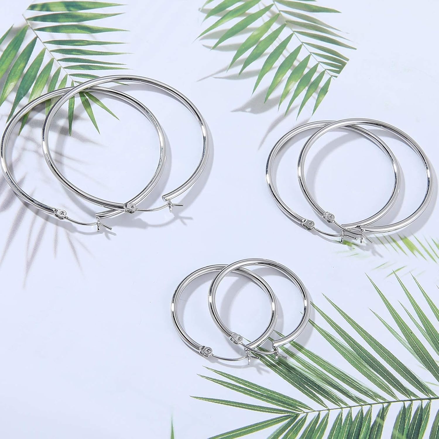 Gold Hoop Earrings for Women 14K Gold Plated Hoops | 925 Sterling Silver Post Lightweight Minimalist Circle Earrings, Classic Round Hoop Jewelry for Women Daily Wear Fashion Gift