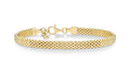 Miabella Italian 18K Gold Over 925 Sterling Silver 5mm Mesh Bracelet Women | Gold Plated Sterling Silver Option, Link Chain, Fine Jewelry, Made in Italy