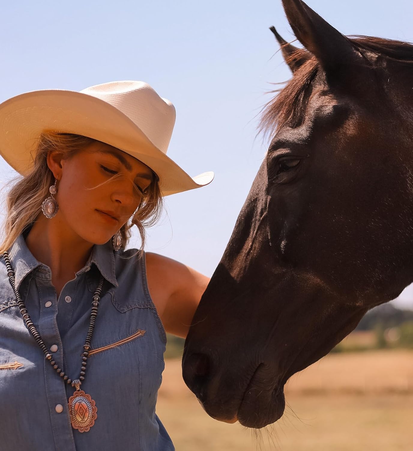 Montana West Rustic Couture's Western Concho Dangle Drop Earrings for Women | Vintage Cowgirl Country Western Statement Jewelry Drop Dangle Earrings for Country Concert Outfits Rodeo Gifts
