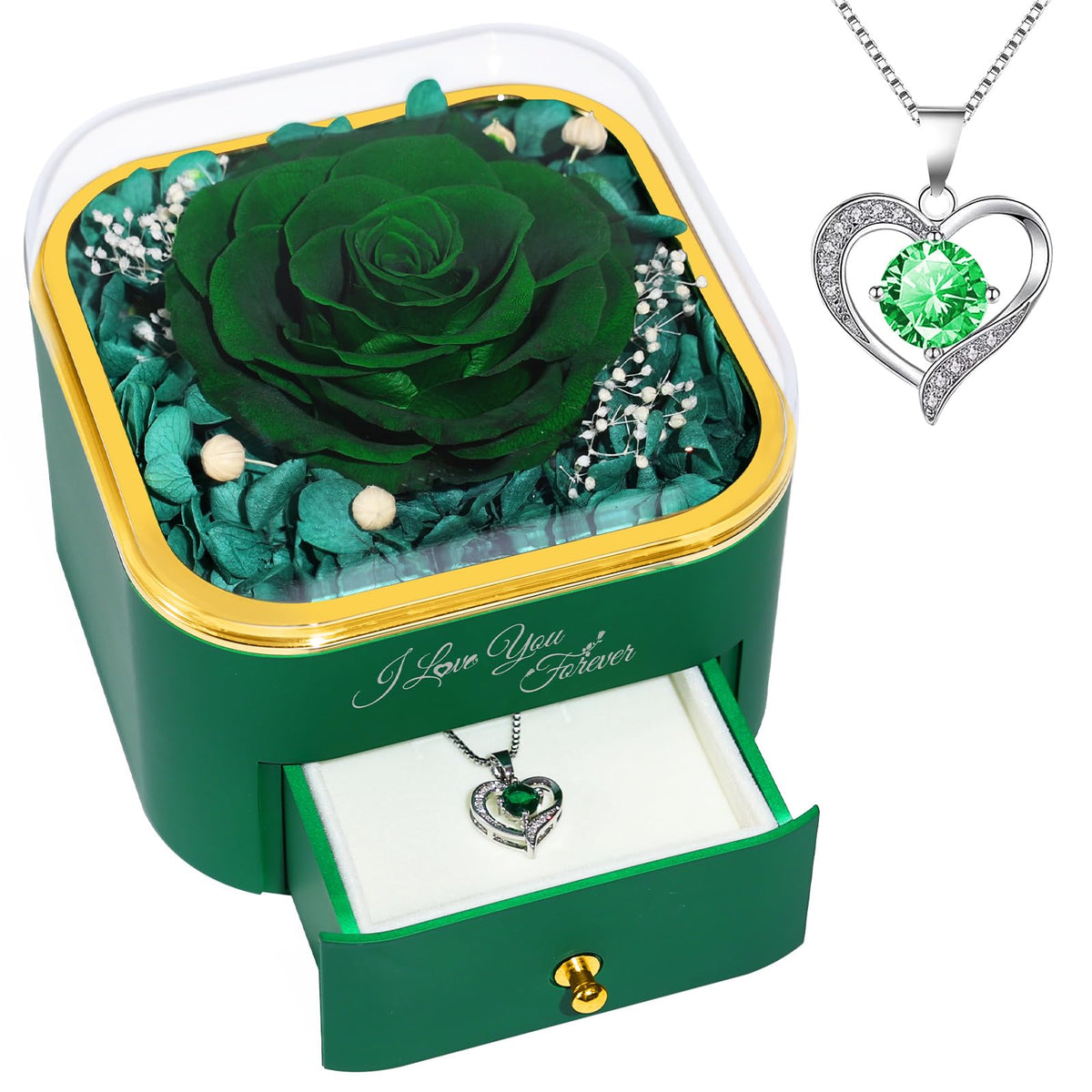 Beferr Birthday Gifts for Women Preserved Real Rose with Necklace Eternal Purple Roses Forever Flowers for Delivery Anniversary Mothers Day Flower Gifts for Mom Wife Grandma Daughter Her Girlfriend