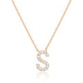 PAVOI Initial Necklace for Women, 14K Gold Plated Cubic Zirconia Pendant | Letter Necklace for Women, Name Necklace, Necklace with Initials