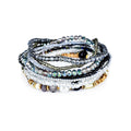 Bohemian Crystal Beaded Stackable Bracelets Handmade Colorful Crystal Pearl Seed Beads Bracelets for Women Jewelry
