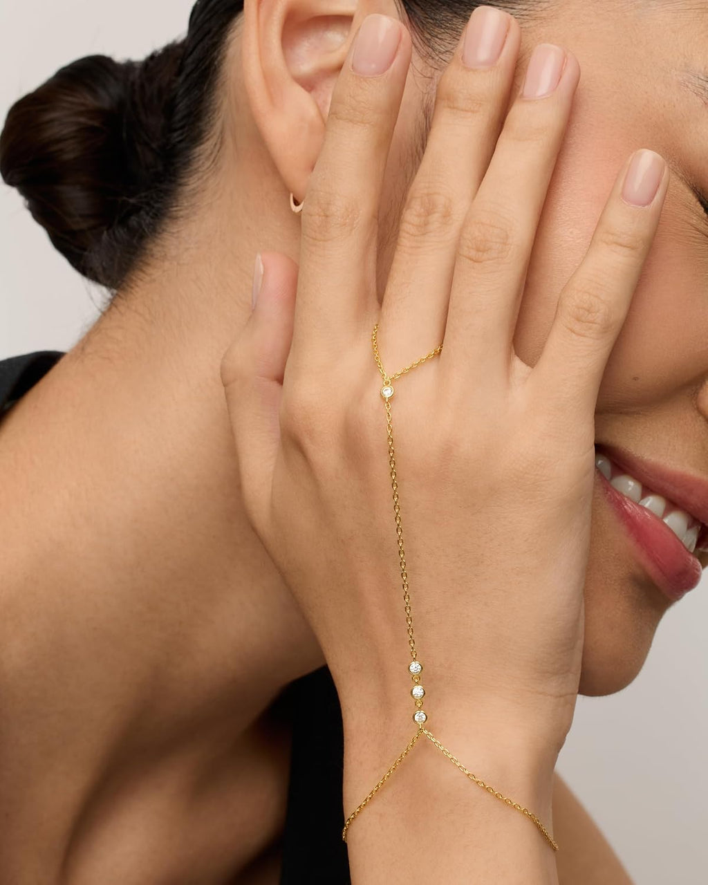 PAVOI Hand Chain Bracelet for Women, 14K Gold Plated Adjustable Ring Chain | Hand Chain Bracelet, Ring Bracelet Hand Chain, Arm & Body Jewelry