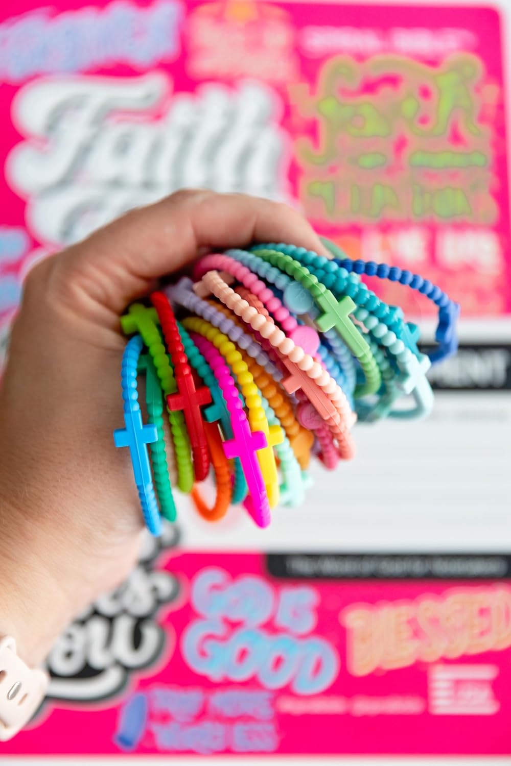Ryan & Rose Jesus Bracelets - Cross Silicone Bracelet