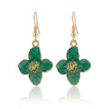 Enamel Cherry Blossom Flower Drop Earrings Gold Fish Hook Floral Women Gift | lightweight/Realistic