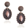 Montana West Rustic Couture's Western Concho Dangle Drop Earrings for Women | Vintage Cowgirl Country Western Statement Jewelry Drop Dangle Earrings for Country Concert Outfits Rodeo Gifts