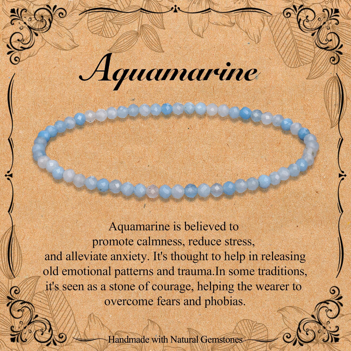 BONNY BOXX Natural Genuine Gemstone Faceted Round Beads Bracelets, 3mm Adjustable Stretchy Tiny Faceted Bracelet, Healing Crystal Reiki Chakra Dainty Jewelry Fashion Gifts