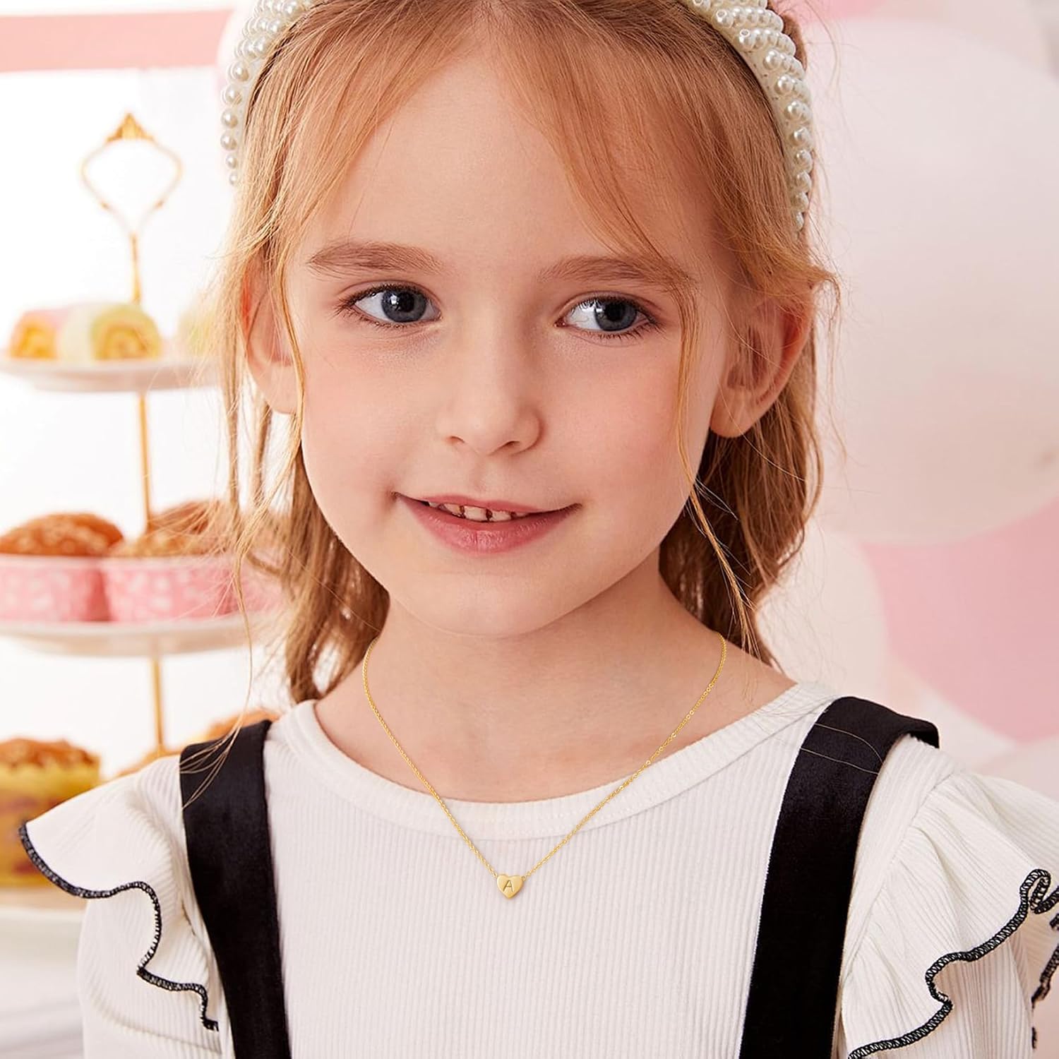 Turandoss Heart Initial Necklace for Girls, 14K Gold Plated Birthday Gift | Personalized Initial Necklace, Tiny Heart Letter Pendant, Dainty Alphabet Jewelry, Birthday Gift for Girls Teens Ages 8-16