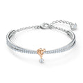 Swarovski Lifelong Heart Necklace, Earrings, and Bracelet Crystal Jewelry Collection, Rose Gold & Rhodium Tone Finish