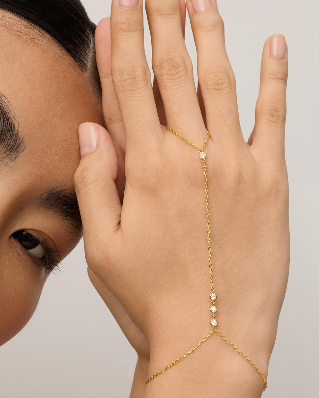 PAVOI Hand Chain Bracelet for Women, 14K Gold Plated Adjustable Ring Chain | Hand Chain Bracelet, Ring Bracelet Hand Chain, Arm & Body Jewelry
