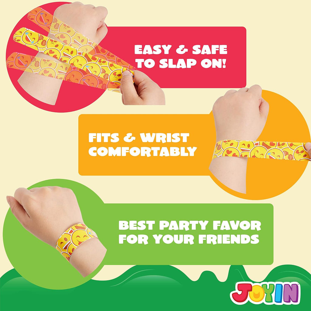 JOYIN 288 Pcs Slap Bracelets for Kids, Bulk Wristbands with Animals, Friendship, Heart, Galaxy, Party Favors, Classroom Prizes Birthday Exchanging Gifts, Goodie Bag Stuffers