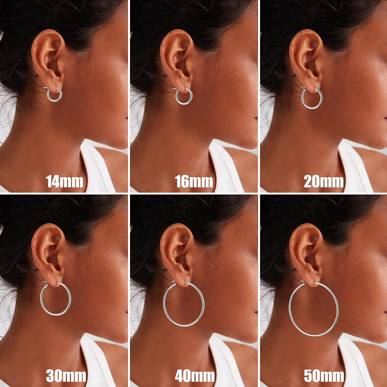 Gold Hoop Earrings for Women 14K Gold Plated Hoops | 925 Sterling Silver Post Lightweight Minimalist Circle Earrings, Classic Round Hoop Jewelry for Women Daily Wear Fashion Gift