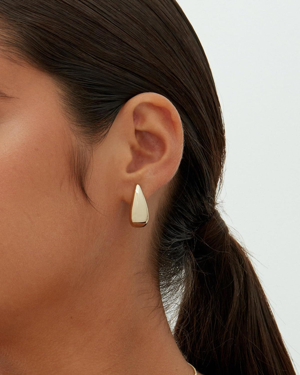 PAVOI 14K Gold Plated Statement Huggie Earrings for Women, Dome Hoops | Hypoallergenic Earrings with 925 Sterling Silver Posts, Dome Gold Hoop Earrings
