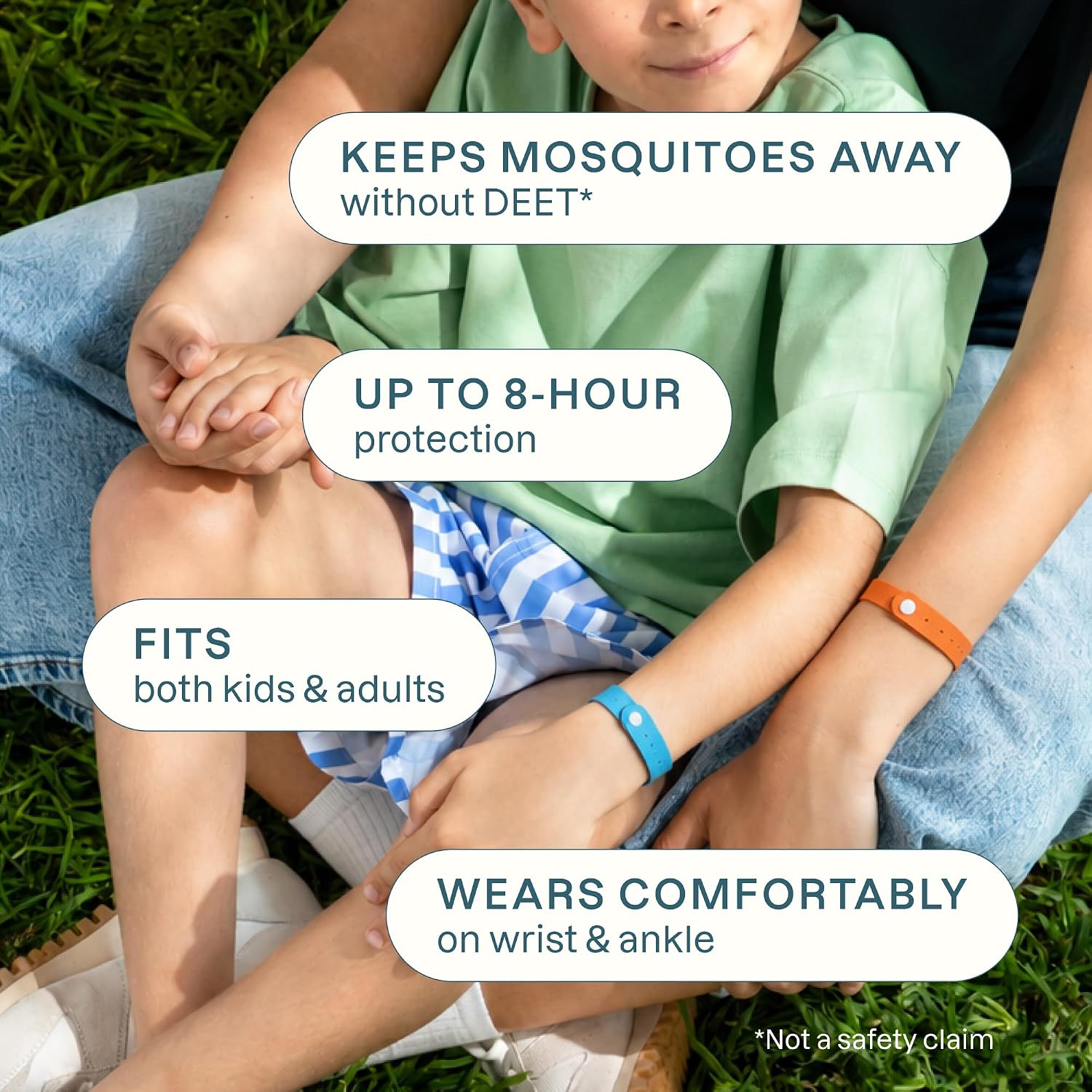 Cliganic Mosquito Repellent Microfiber Bracelets (20 Pack) - for Adults and Kids, DEET Free Wristbands