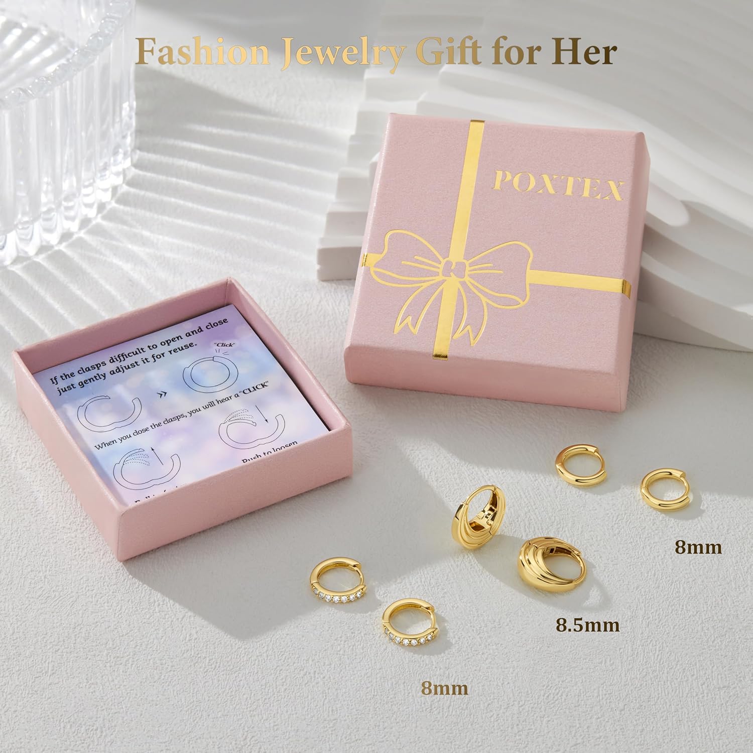 Small Sterling Silver Huggie Hoop Earrings Set for Women, Hypoallergenic 14K Gold Plated Hoops Stacks for Multiple Piercings, Dainty Cute Mini Lightweight Cartilage Studs Trendy Jewelry Gift