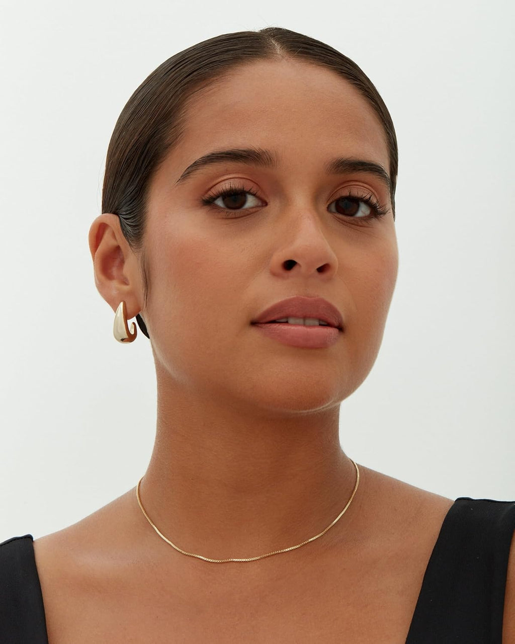 PAVOI 14K Gold Plated Statement Huggie Earrings for Women, Dome Hoops | Hypoallergenic Earrings with 925 Sterling Silver Posts, Dome Gold Hoop Earrings