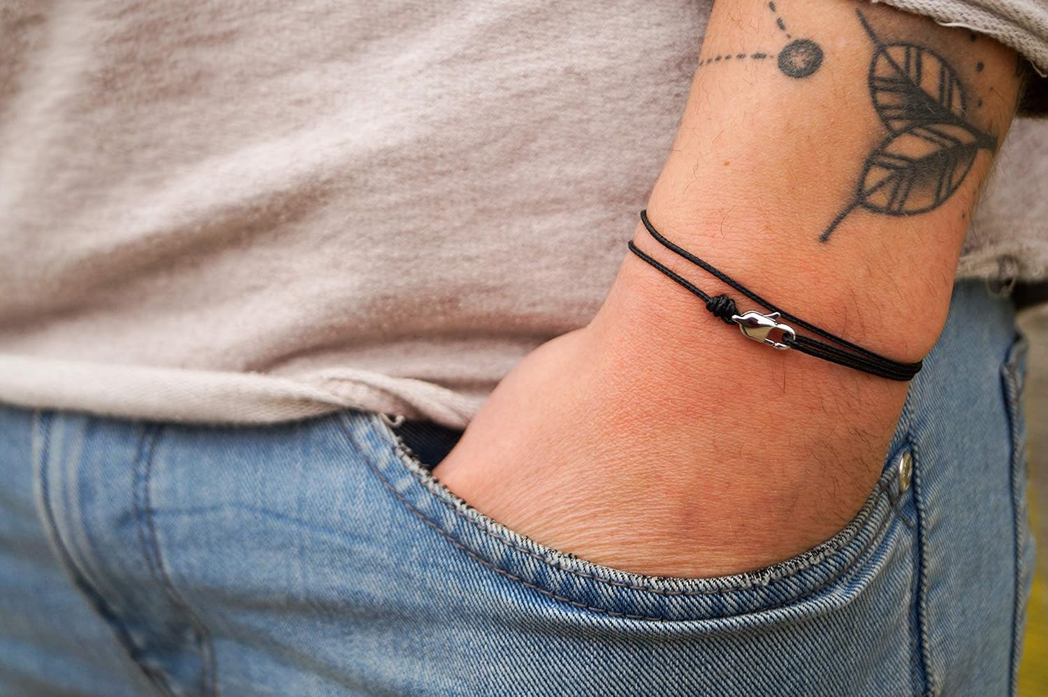 Made by Nami Nautical Rope Bracelet for Men Waterproof & Adjustable Wrap String Bracelets with Snap Hook Gift for Him