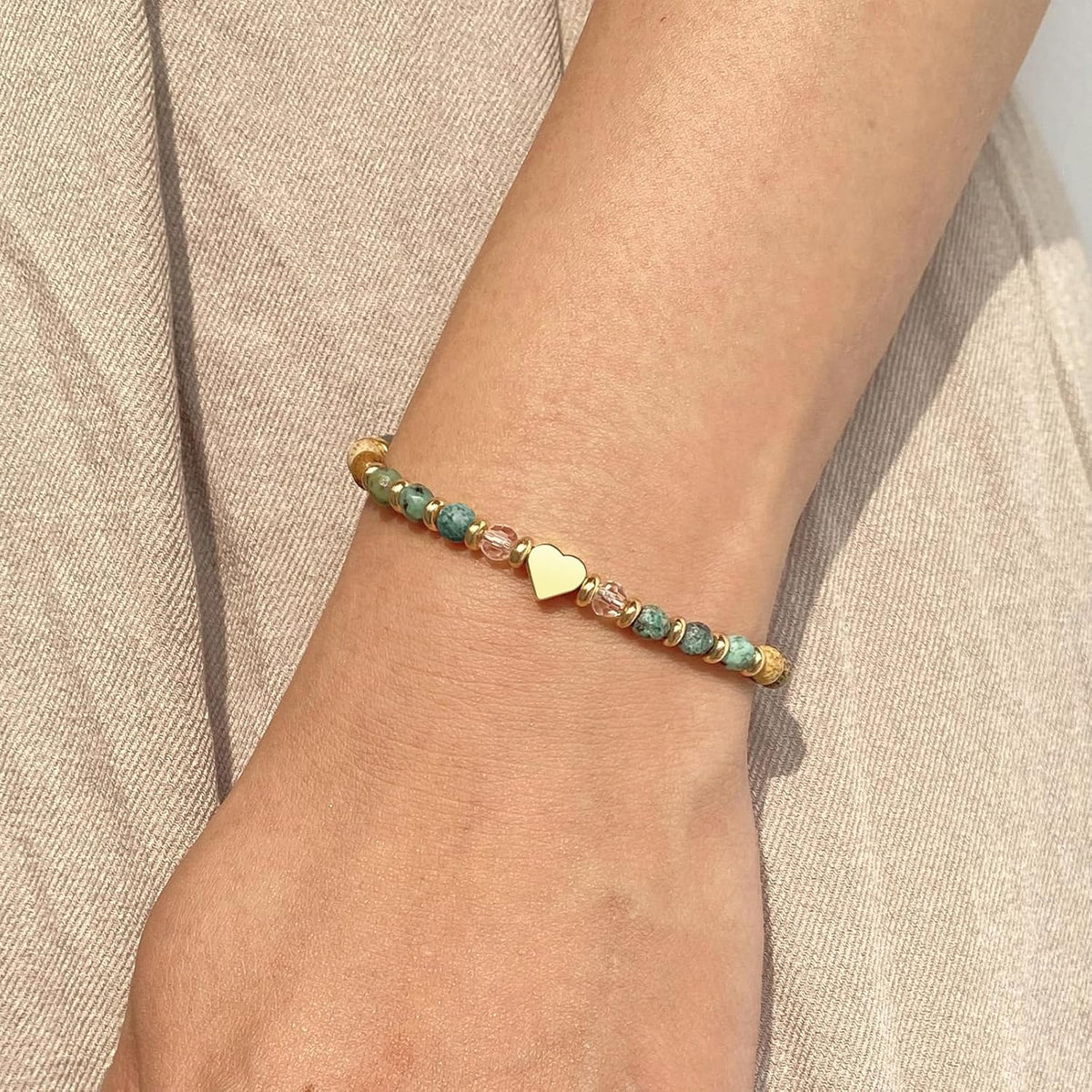 yupoxiu Natural Stone Bracelets - Inspirational Birthday Gifts for Women | Thinking of You & Get Well Soon Gifts for Women, Unique Jewelry Gift for Friend, Sister, Her