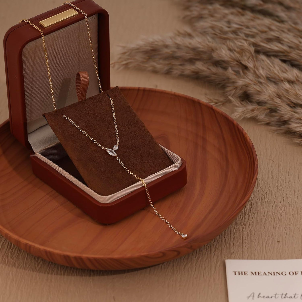 Long Necklaces for Women Trendy, 14K Gold Plated CZ Drop Necklace | Dainty Gold Necklace, Simple CZ Y Shaped Lariat Necklace, Statement Western Necklace, Non Tarnish Gold Jewelry Gifts