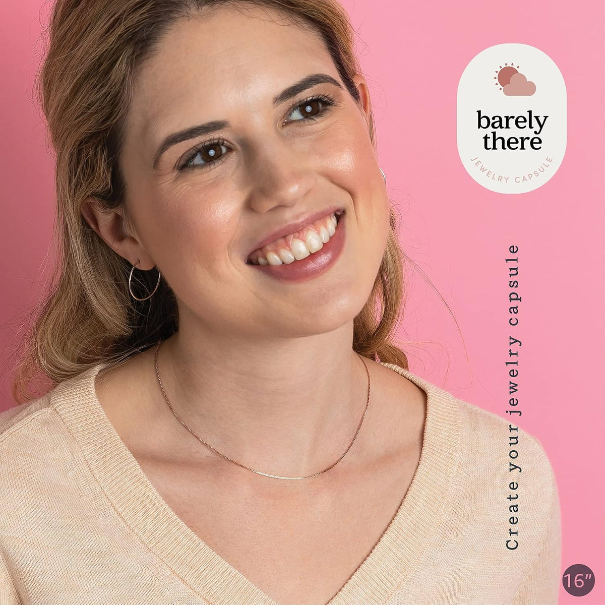 KEZEF Dainty Box Chain Necklace for Women, Gold or Silver, 15-40 Inch | 1mm tarnish-resistant chain in 925 sterling silver, 18K gold or rose gold plated. Nickel-free. Holds pendants securely.