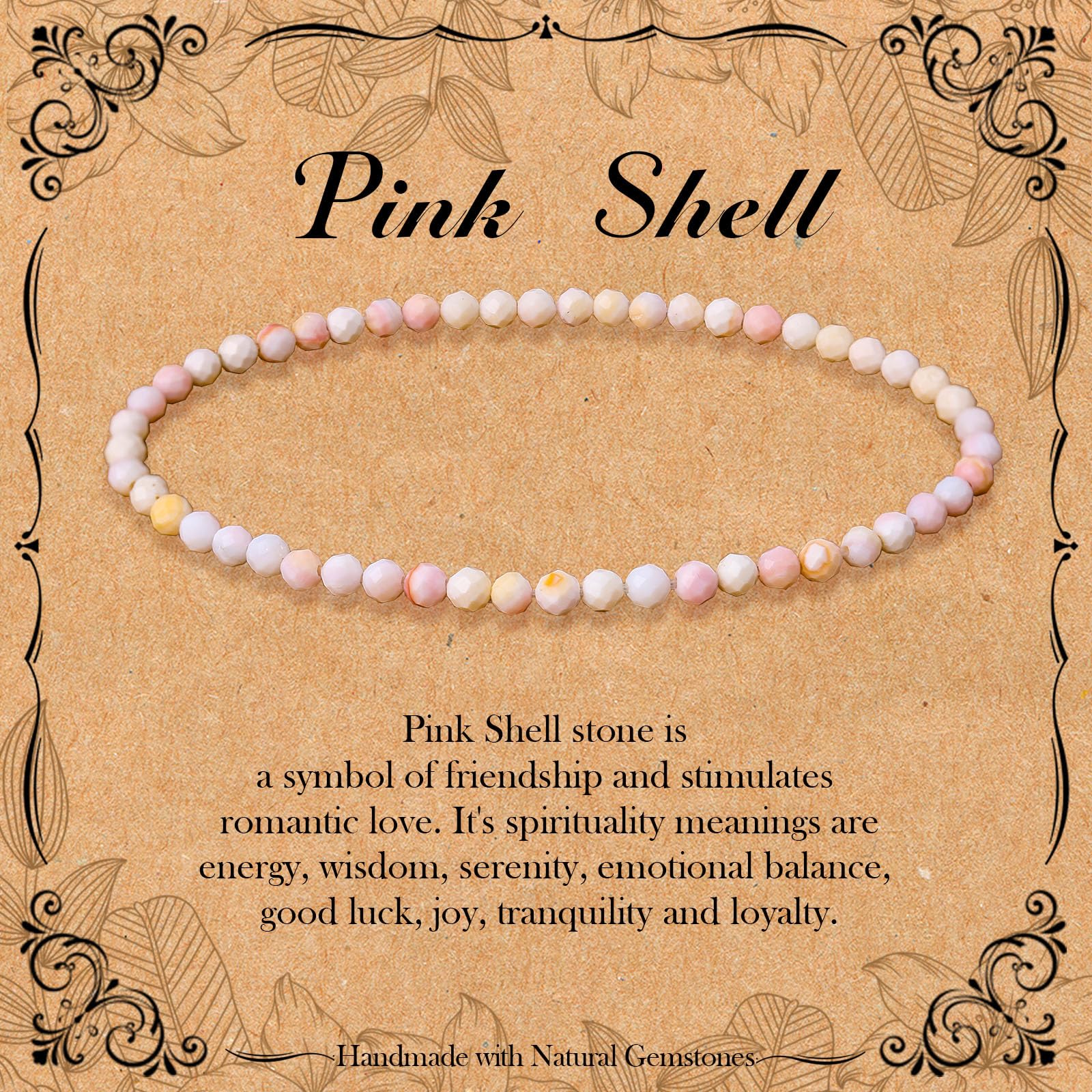 BONNY BOXX Natural Genuine Gemstone Faceted Round Beads Bracelets, 3mm Adjustable Stretchy Tiny Faceted Bracelet, Healing Crystal Reiki Chakra Dainty Jewelry Fashion Gifts