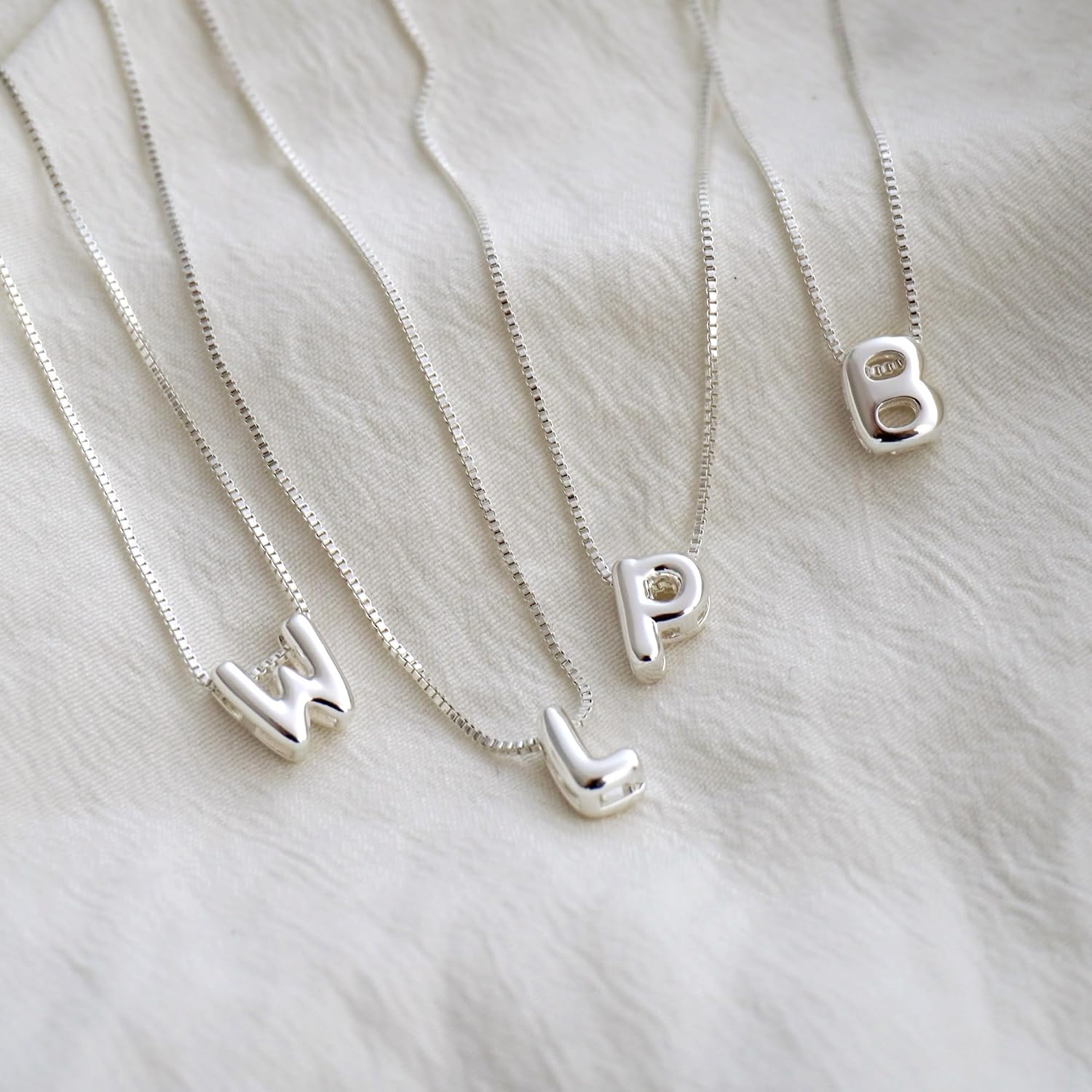 14K Gold Plated Bubble Letter Necklace, Tarnish Free and Waterproof Dainty Initial Necklace for Women, Trendy Personalized Gold Jewelry Gift for Her