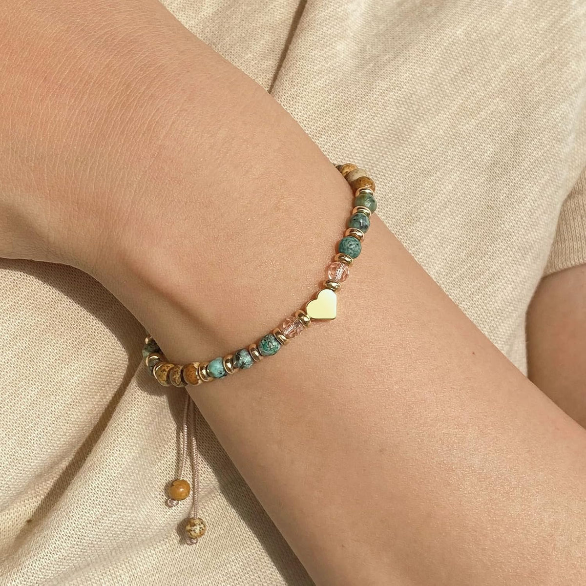 yupoxiu Natural Stone Bracelets - Inspirational Birthday Gifts for Women | Thinking of You & Get Well Soon Gifts for Women, Unique Jewelry Gift for Friend, Sister, Her
