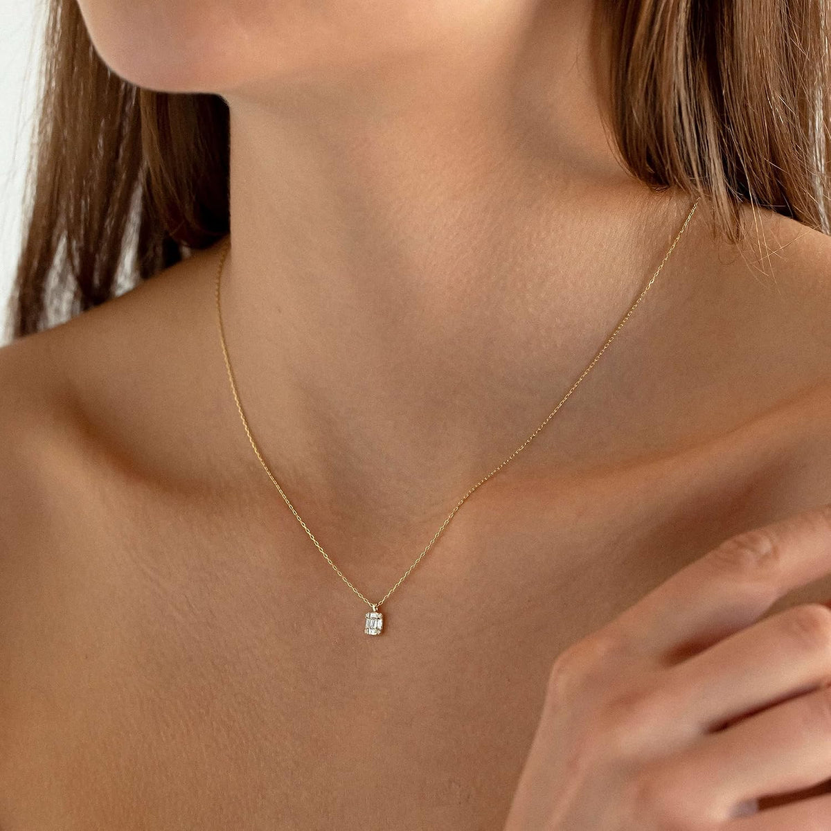 Tewiky Pendant Necklace for Women 14k Gold Plated Chain Choker Necklaces | Dainty Necklaces,Aesthetic Simple Necklace,Jewelry Gifts for Women
