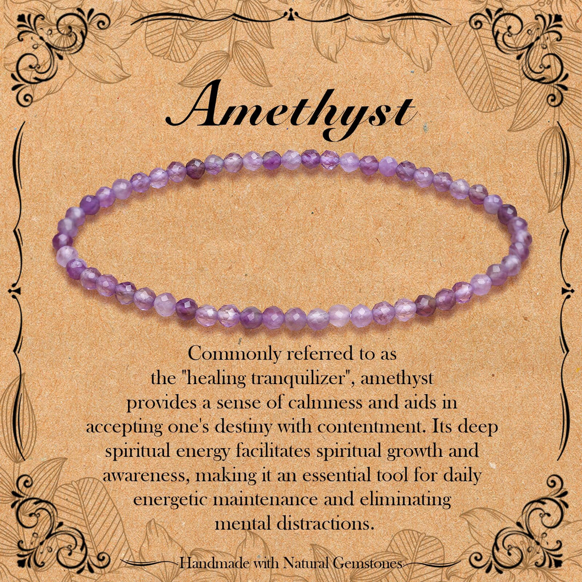 BONNY BOXX Natural Genuine Gemstone Faceted Round Beads Bracelets, 3mm Adjustable Stretchy Tiny Faceted Bracelet, Healing Crystal Reiki Chakra Dainty Jewelry Fashion Gifts