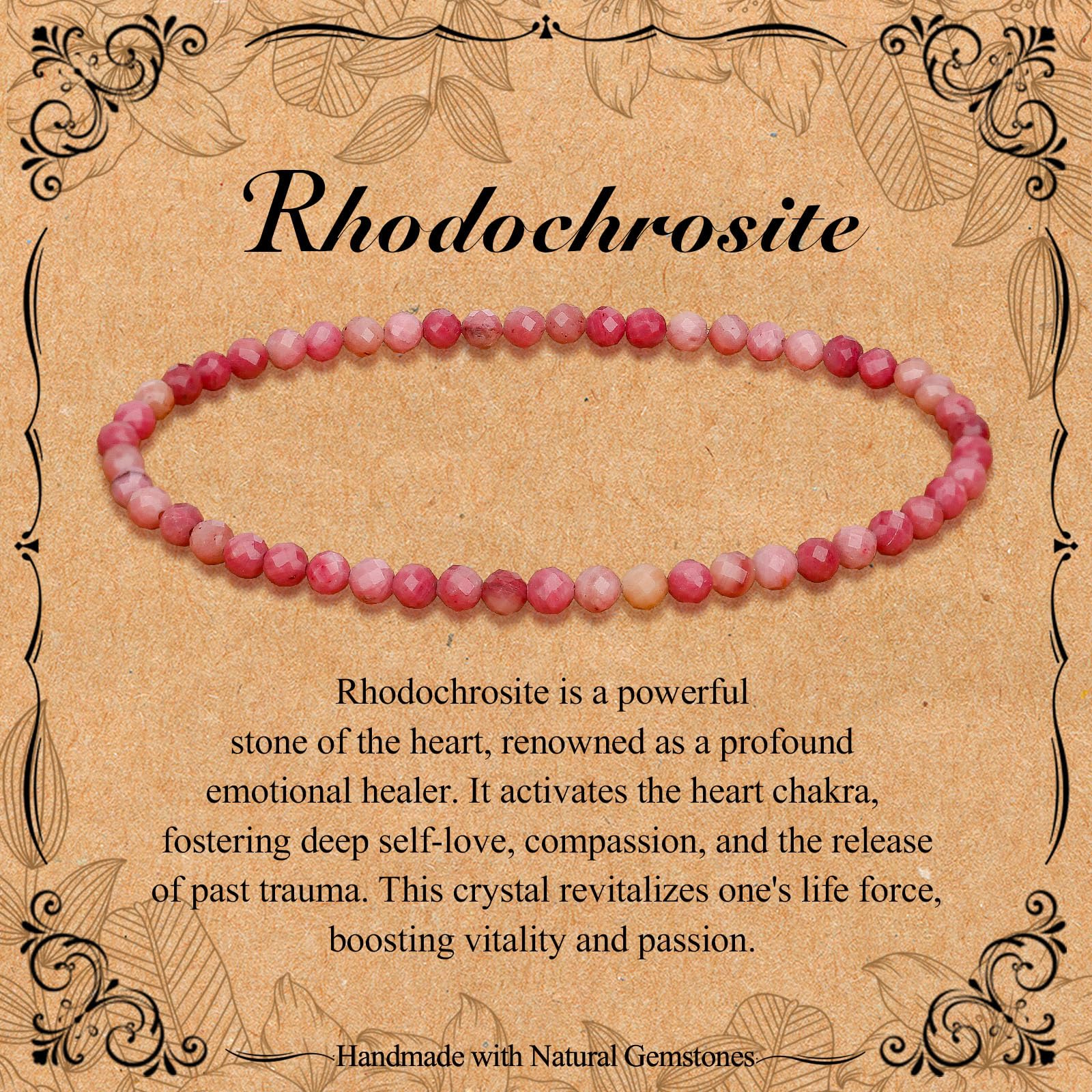 BONNY BOXX Natural Genuine Gemstone Faceted Round Beads Bracelets, 3mm Adjustable Stretchy Tiny Faceted Bracelet, Healing Crystal Reiki Chakra Dainty Jewelry Fashion Gifts