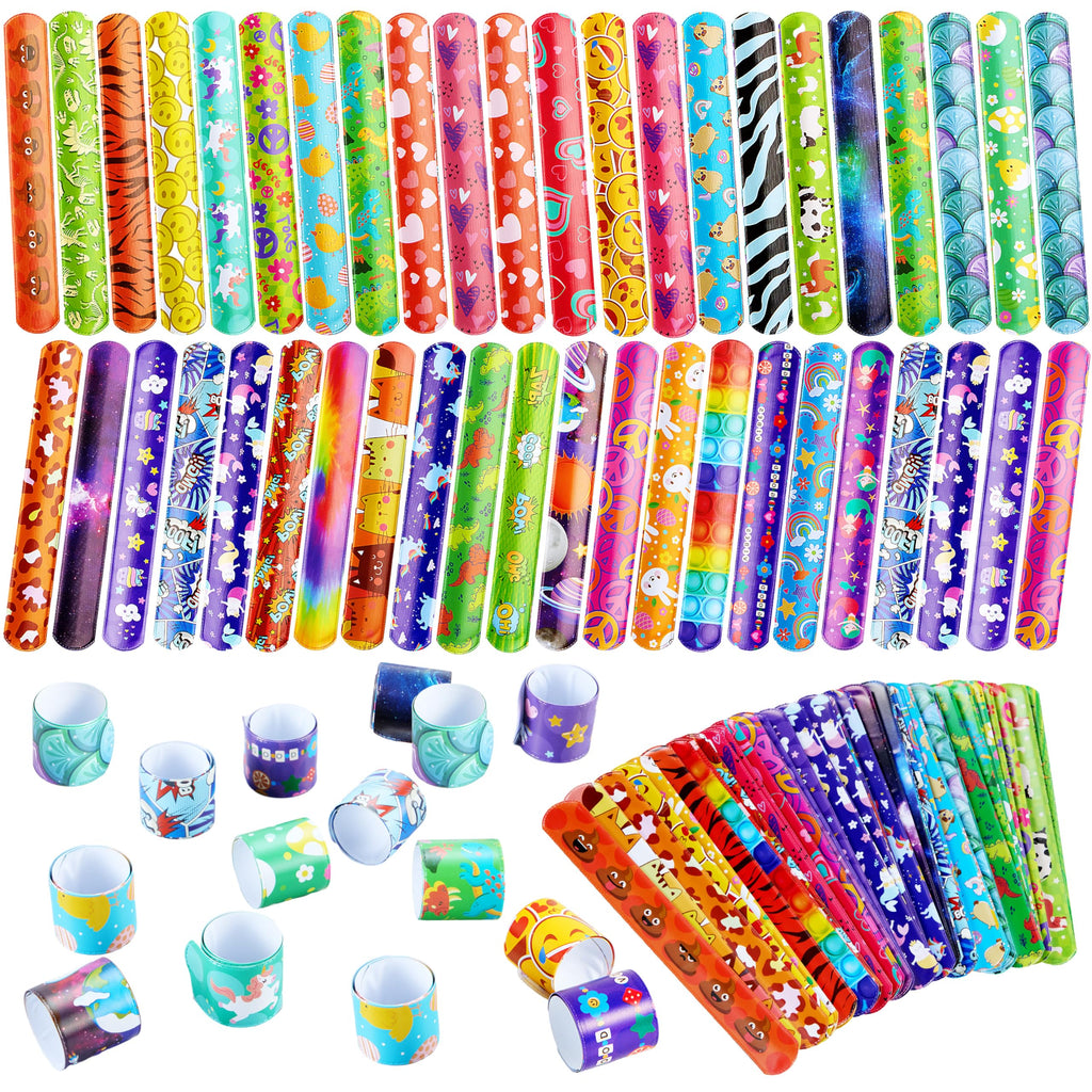 JOYIN 288 Pcs Slap Bracelets for Kids, Bulk Wristbands with Animals, Friendship, Heart, Galaxy, Party Favors, Classroom Prizes Birthday Exchanging Gifts, Goodie Bag Stuffers